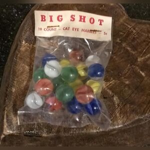 Vintage Heaton Big Shot 19 Cst Eye Marbles New In Package